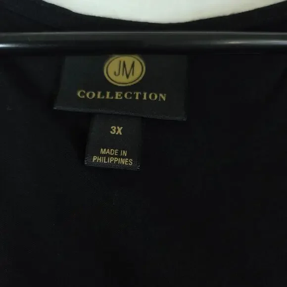 JM Collection Sequin Cold Shoulder Womens Top 3XL 0666 - Picture 4 of 9